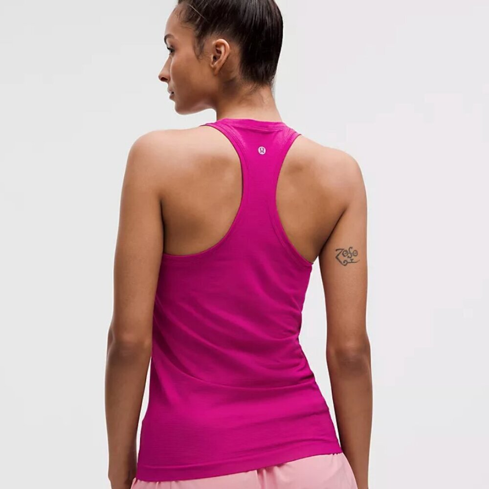 Swiftly Tech Racerback Tank 2.0 -  Ripened Raspberry/Ripened Raspberry - Picture 4 of 5